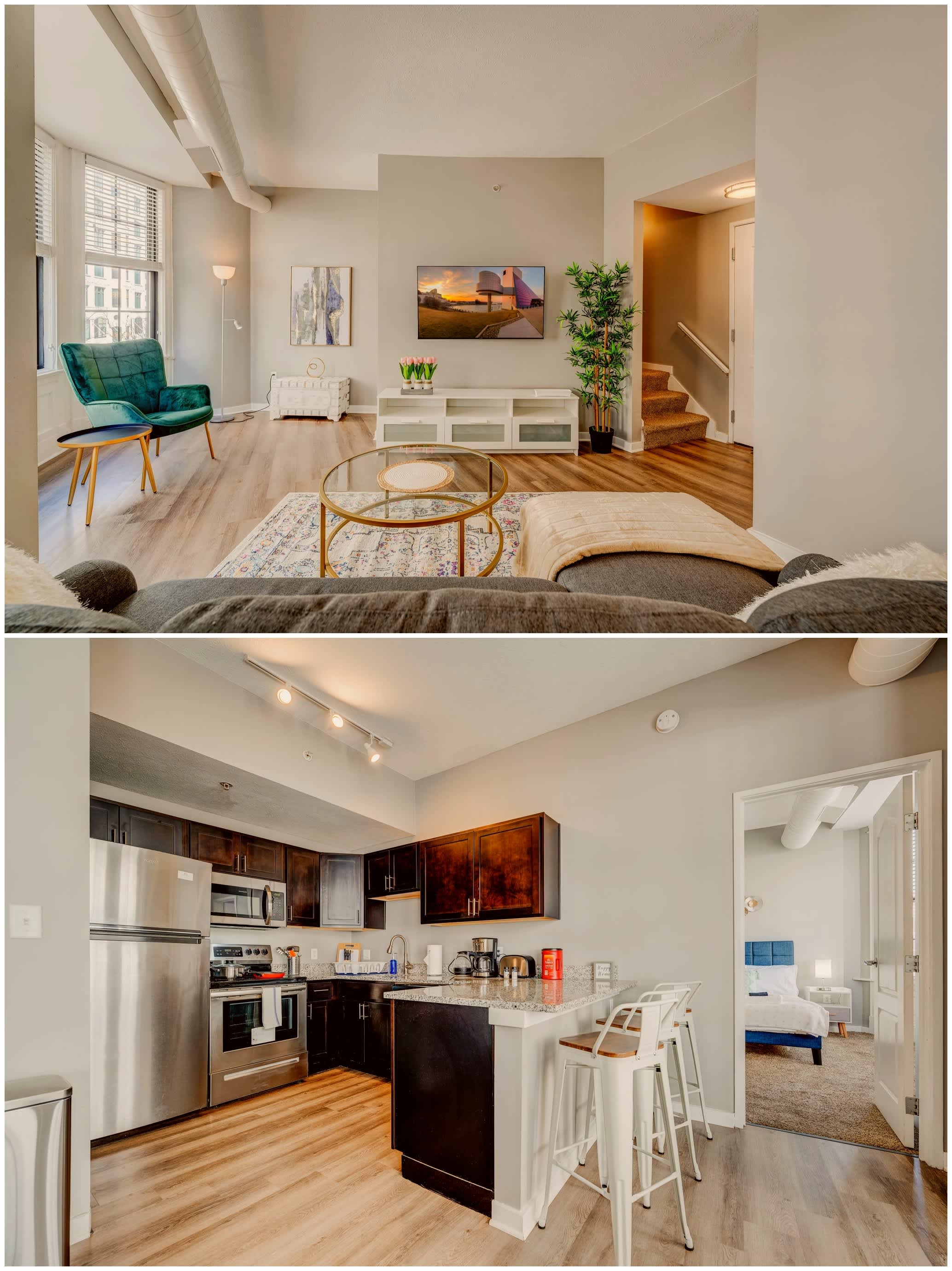 Historic Loft• Playhouse Sq • Pool, Spa & Gym